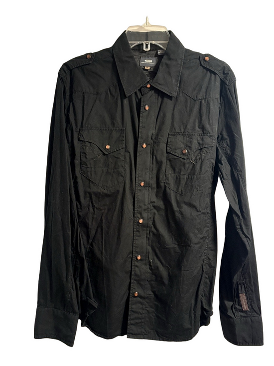 G-Star Other - G-Star Vintage Black Cotton Button-Up Shirt
